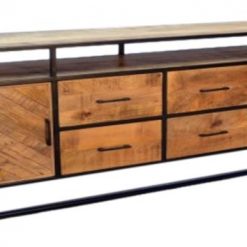 dressoir-visgraat-mangohout-metaal-200cm