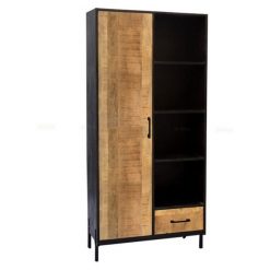 hoge-kast-90cm-1-deur-manghout-neutraal-zwart