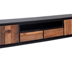 tv-meubel-Arki-180-zwart-mangohout-gerecycled-teakhout